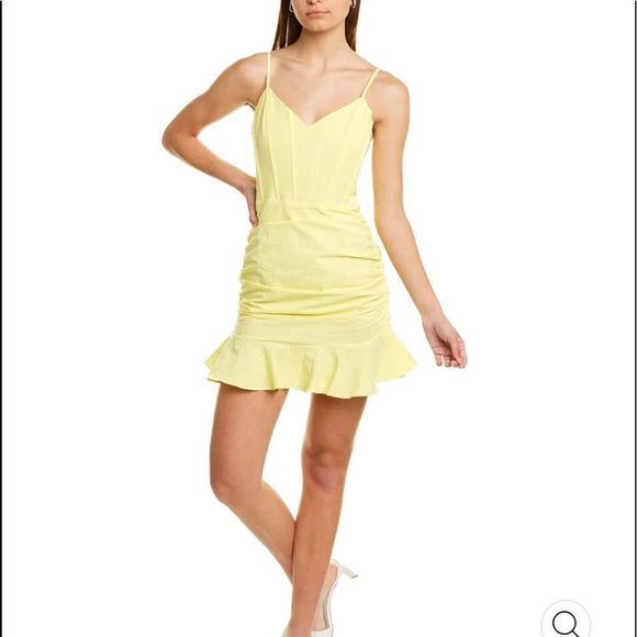 city sleek Dresses & Skirts - City Sleek Sz L Lots of details in ruched Spring dress nwt!